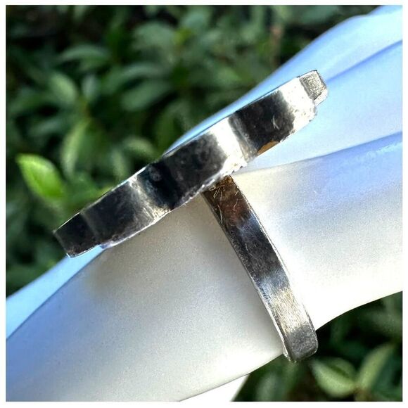 Native American Zuni Multi StoneTurquoise Sun Face  Flower Ring - Picture 4 of 7